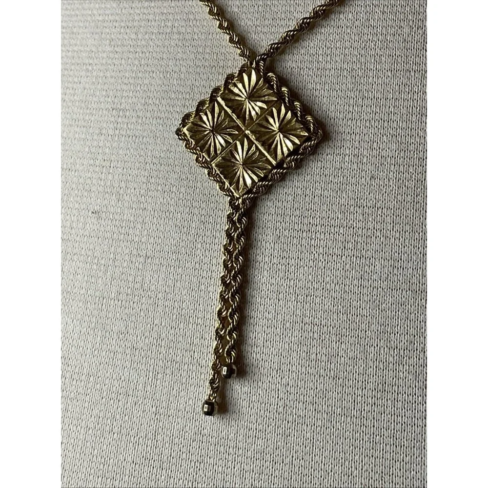 Sterling Silver 1/4‎ 14K Gold Tassel Necklace